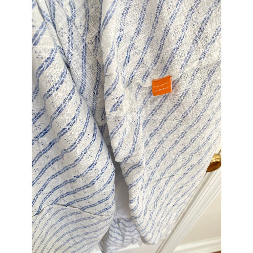 OLIPHANT Tuckernuck V-Neck Flutter Sleeve Maxi Dress Dispy Navy Print - Picture 9 of 10
